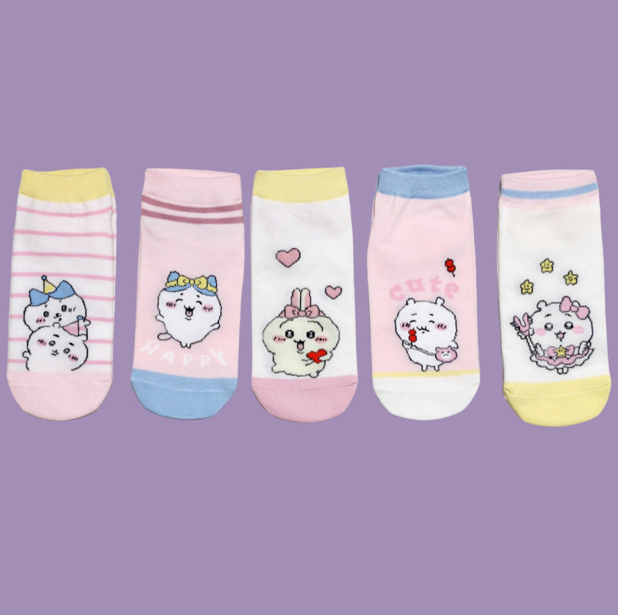 Chiikawa Casual Socks-Happy