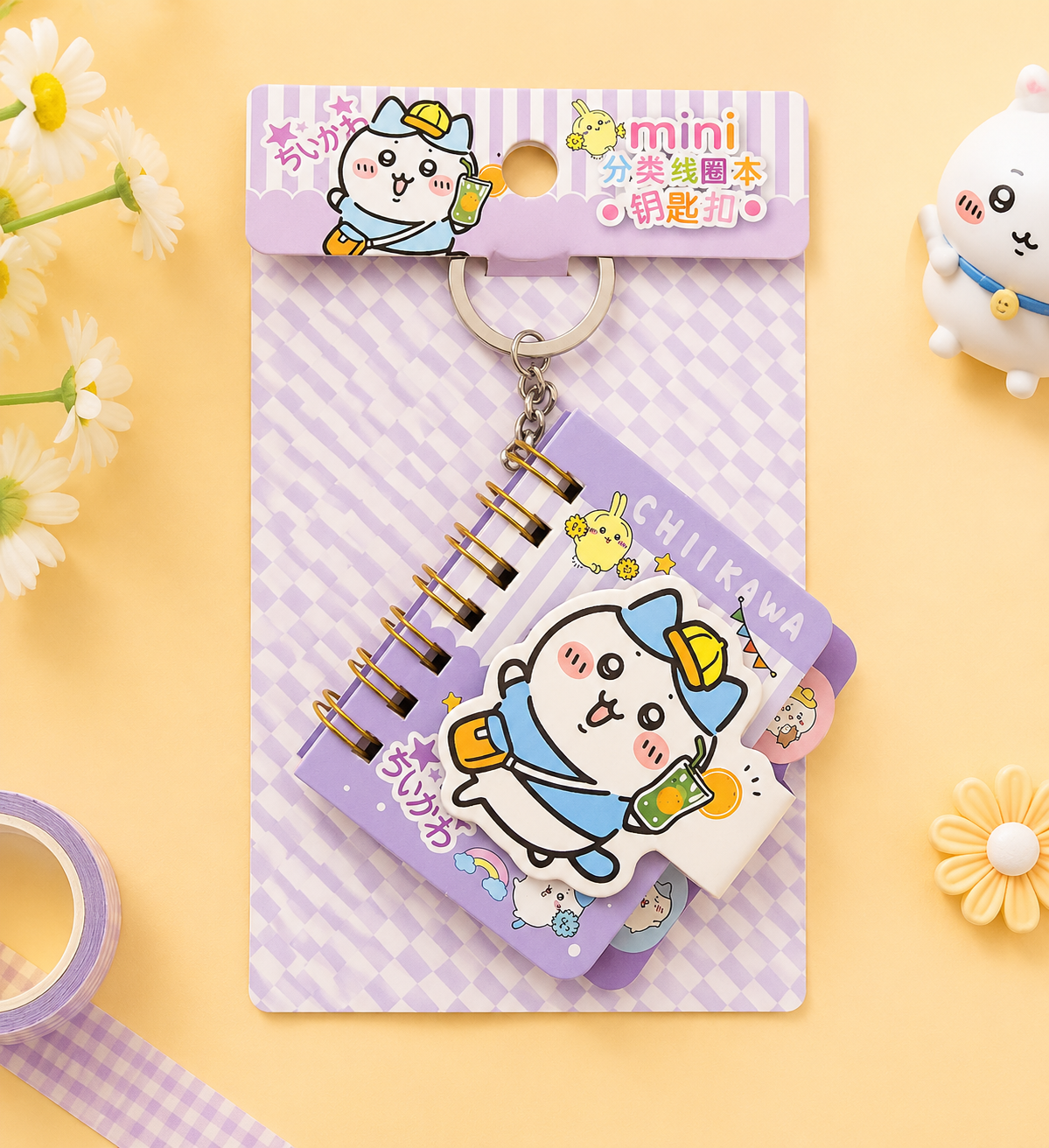 Chiikawa Mini Spiral Notebook Keychain – Cute Pocket Memo Book