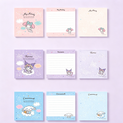 Sanrio Characters Memo Pad - Eiffel Tower & Clouds