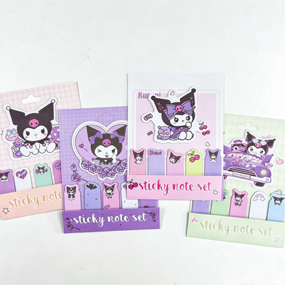 Sanrio Characters Sticky Notes - Kuromi Girly Heart
