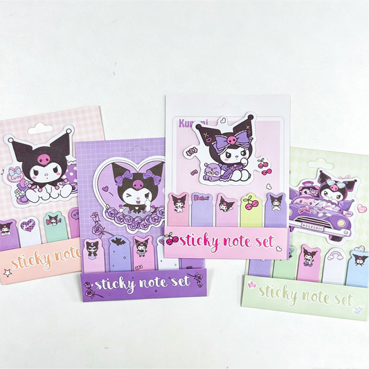 Sanrio Characters Sticky Notes - Kuromi Girly Heart