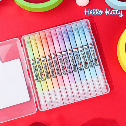 Hello Kitty 12 color flash erasable highlighter