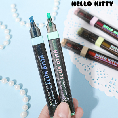 Hello Kitty Shimmer Glitter Highlighter Pens 6 Pack