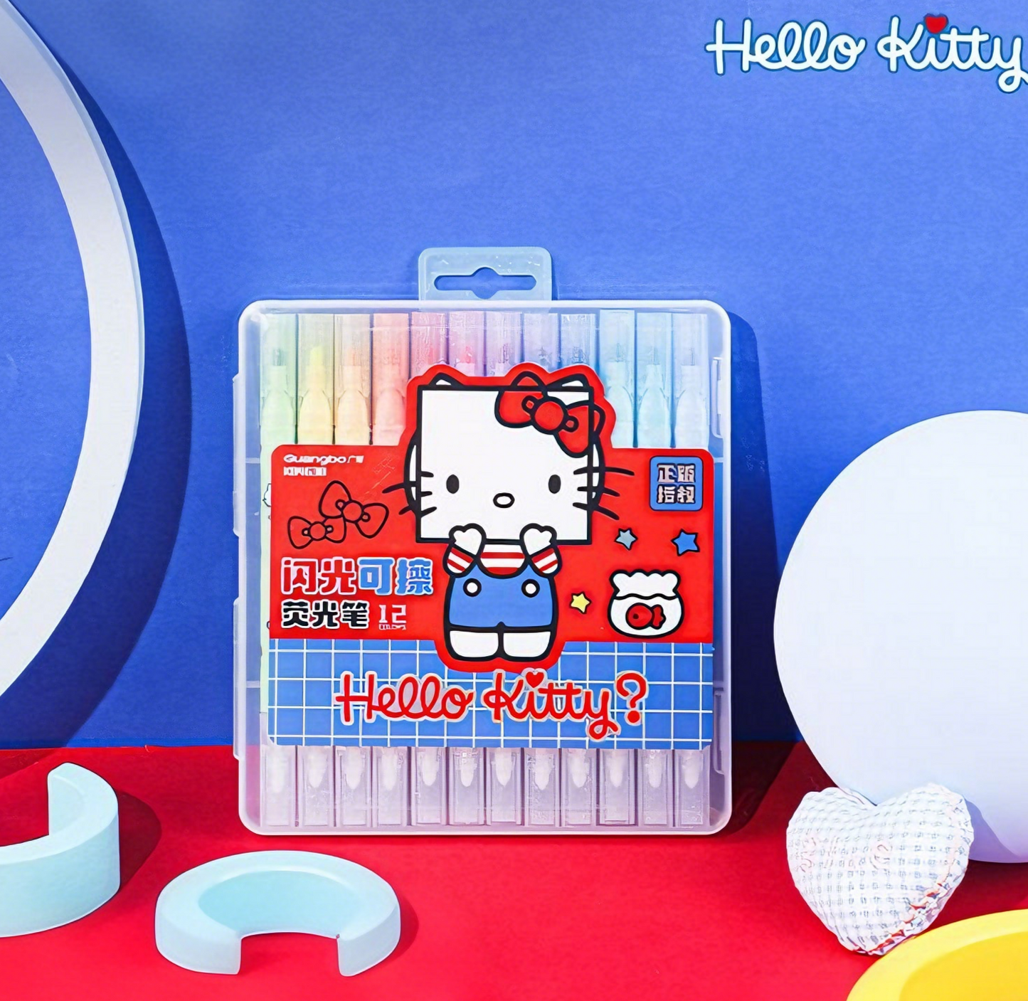 Hello Kitty 12 color flash erasable highlighter