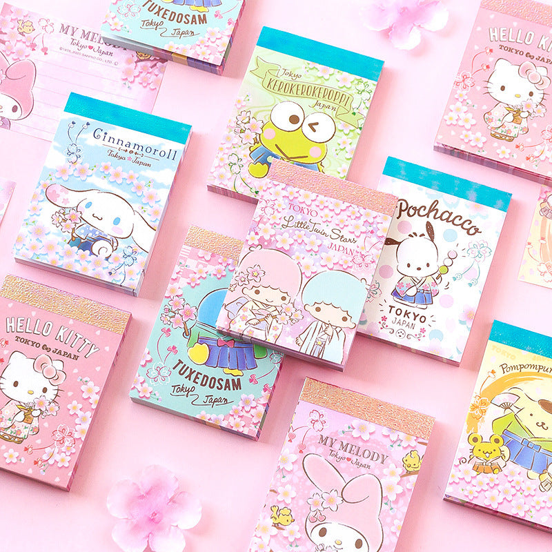 Sanrio Characters Memo Pad - Cherry Blossom