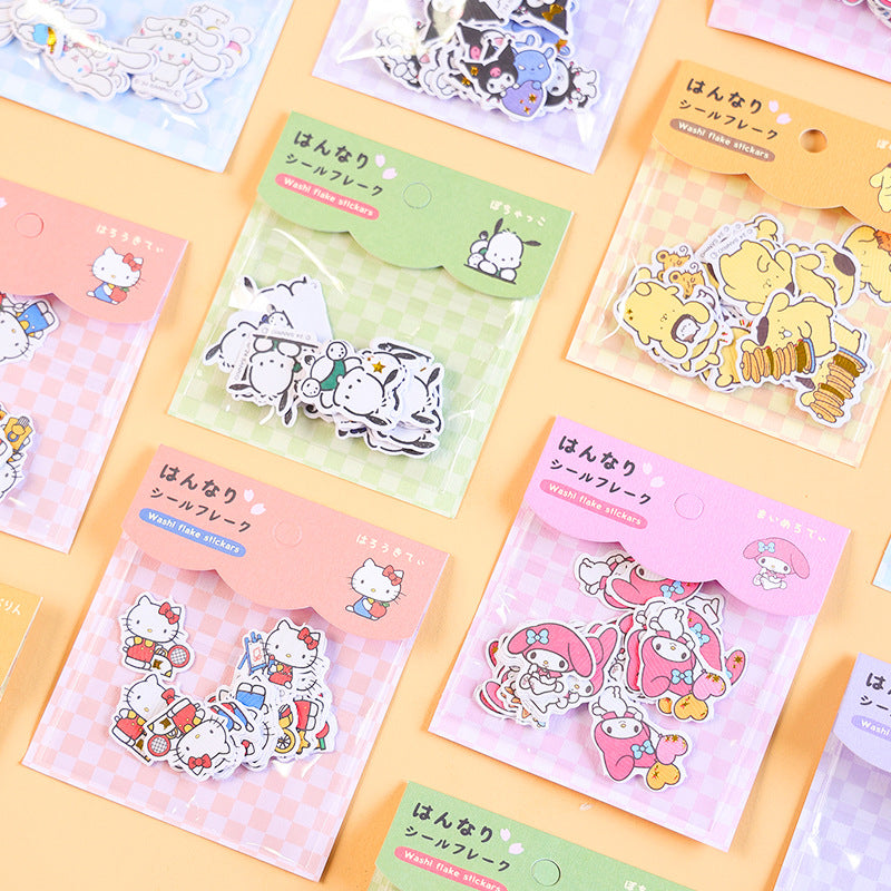 Sanrio Japanese-style cartoon sticker pack for wall decoration