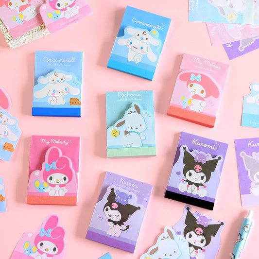 Sanrio Characters Memo Pad -  Turning Head & Sitting Upright