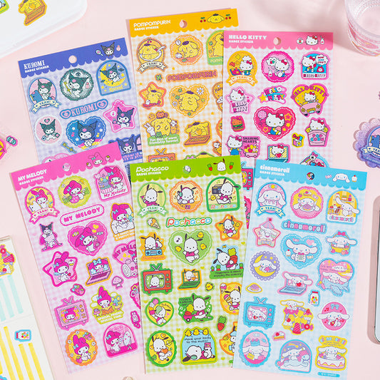 Sanrio Characters Sticker - Holographic Glitter Badge
