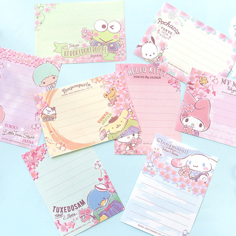 Sanrio Characters Memo Pad - Cherry Blossom