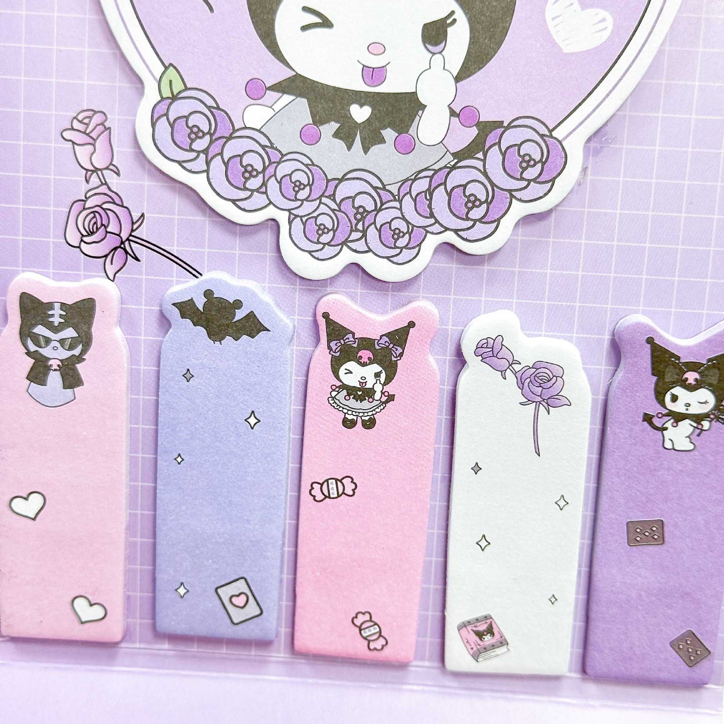 Sanrio Characters Sticky Notes - Kuromi Girly Heart
