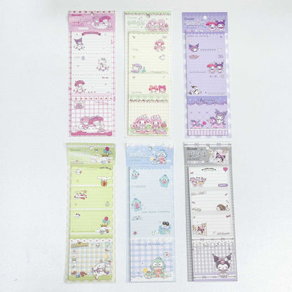 Sanrio Characters Long Strip Reusable Sticky Notes