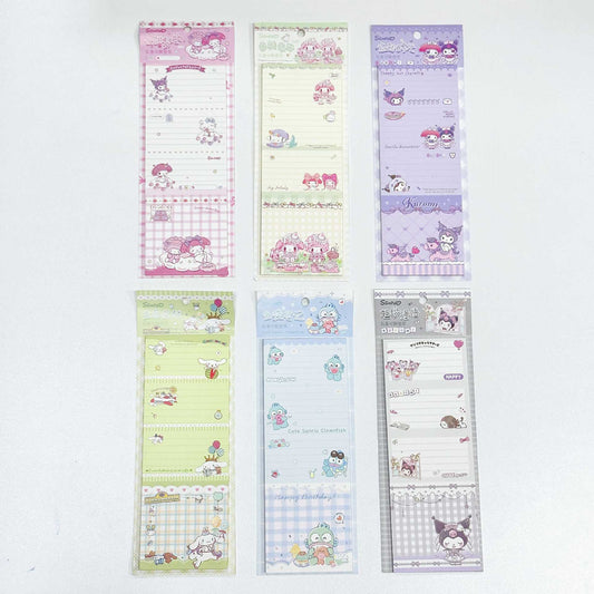 Sanrio Characters Long Strip Reusable Sticky Notes