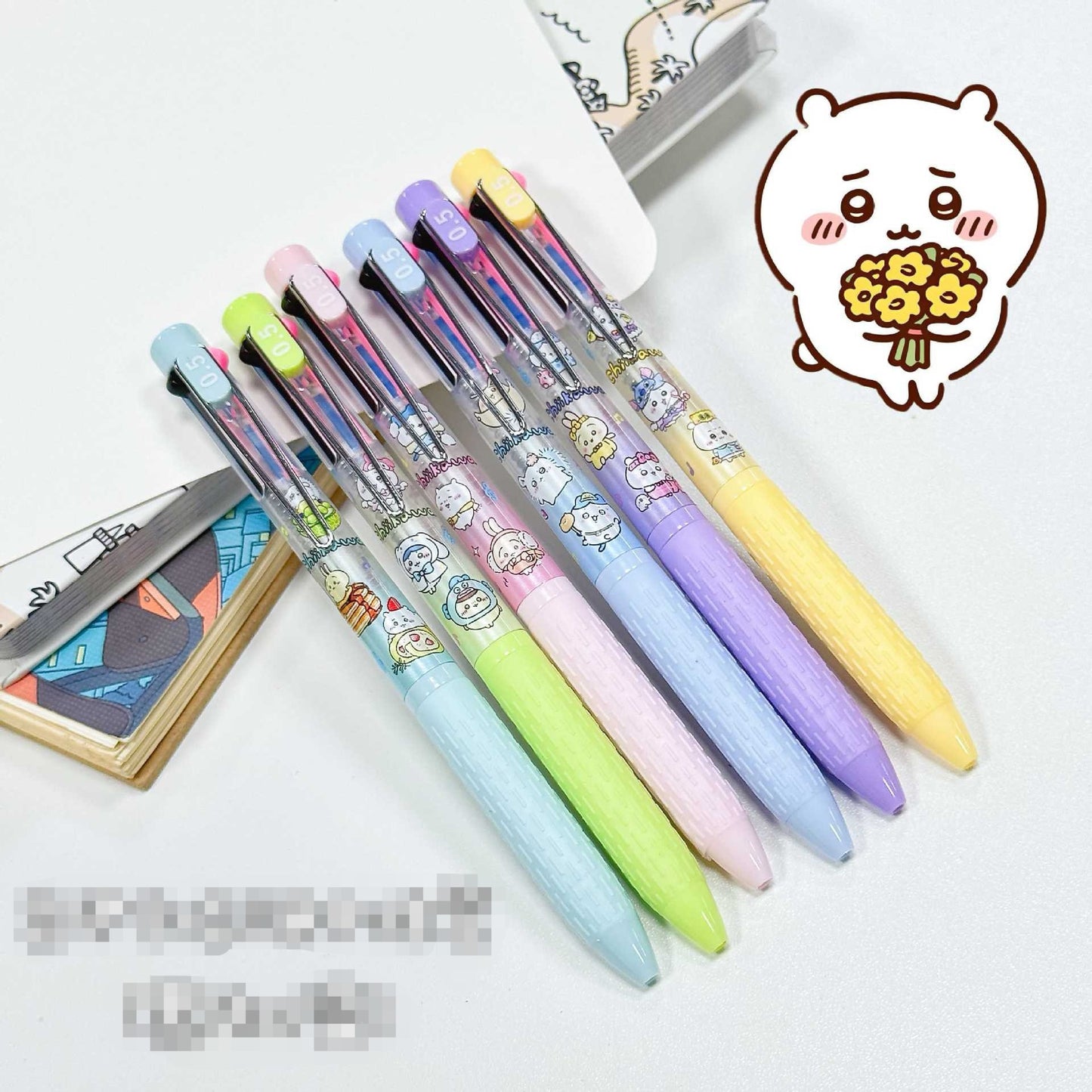 Mofusand Characters Three-color Ballpoint Pen (black & blue & red)