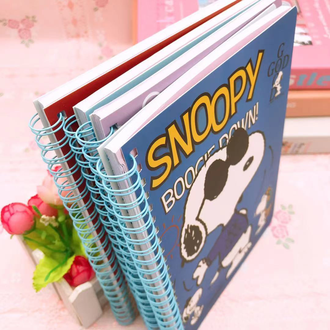 Snoopy Characters Spiral Notebook – 16K Cute Stationery Journal