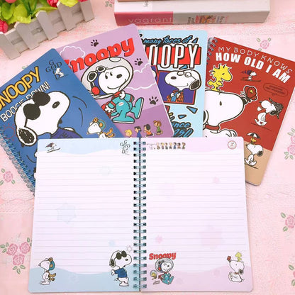 Snoopy Characters Spiral Notebook – 16K Cute Stationery Journal