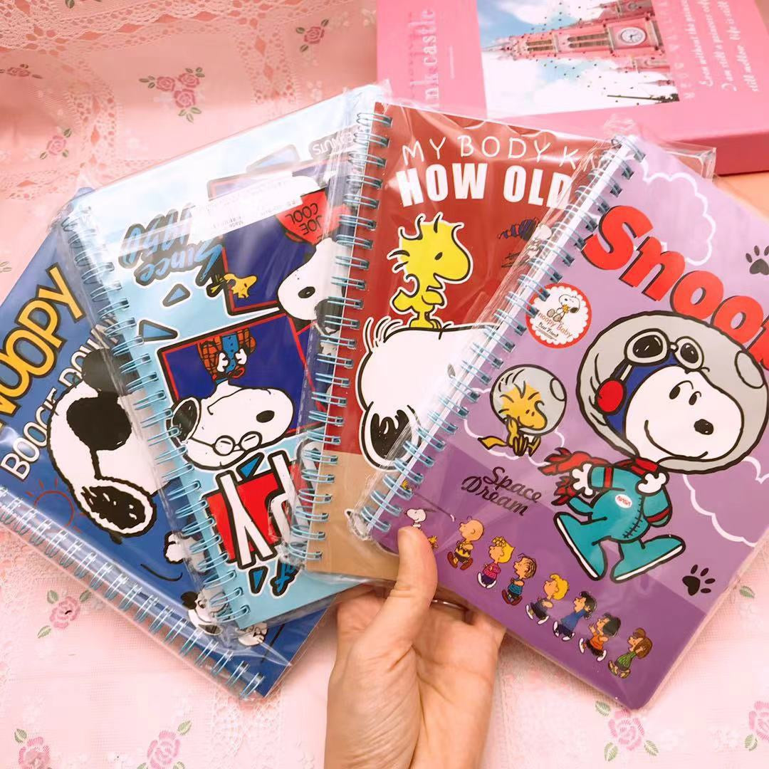 Snoopy Characters Spiral Notebook – 16K Cute Stationery Journal