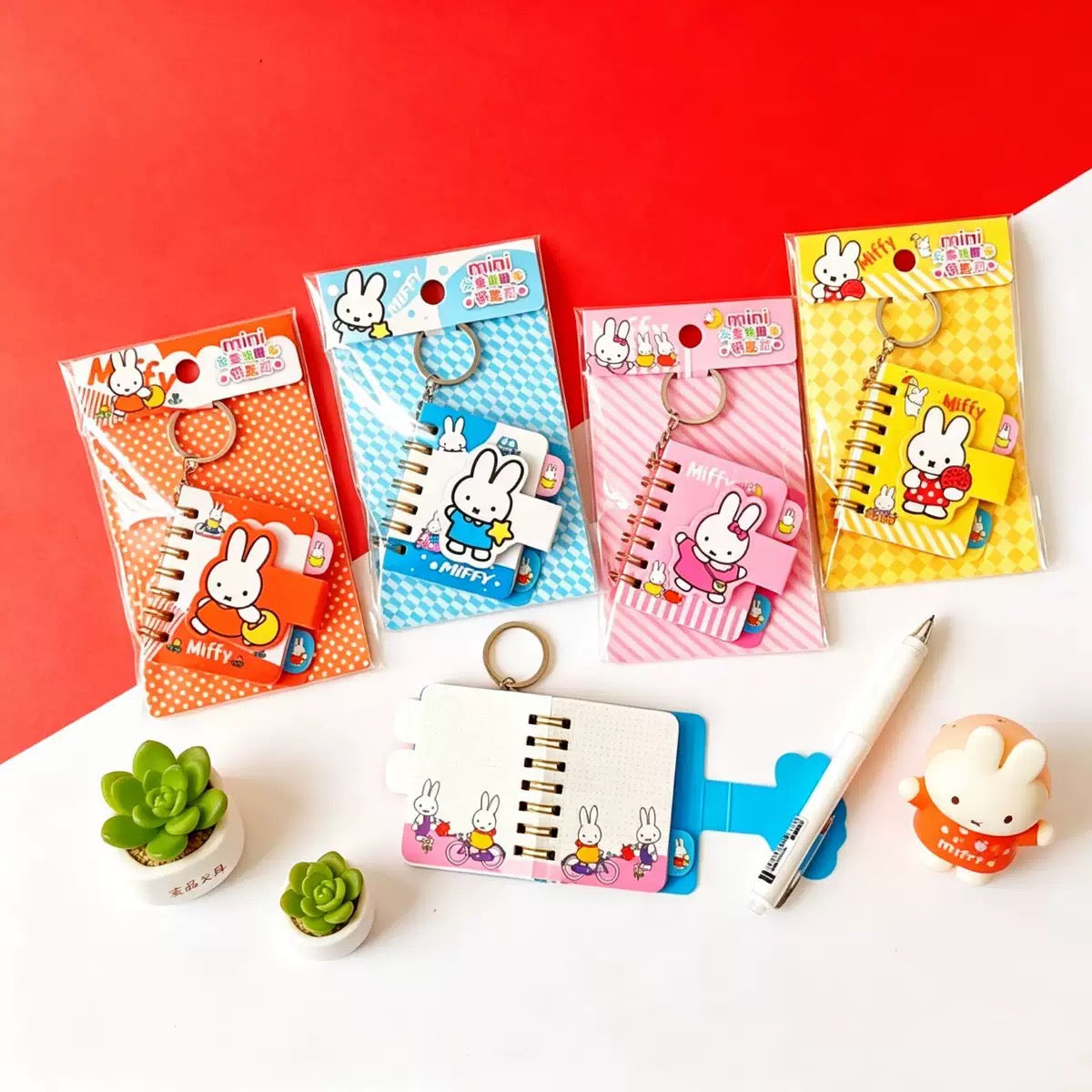 Miffy Mini Spiral Notebook Keychain – Cute Pocket Journal