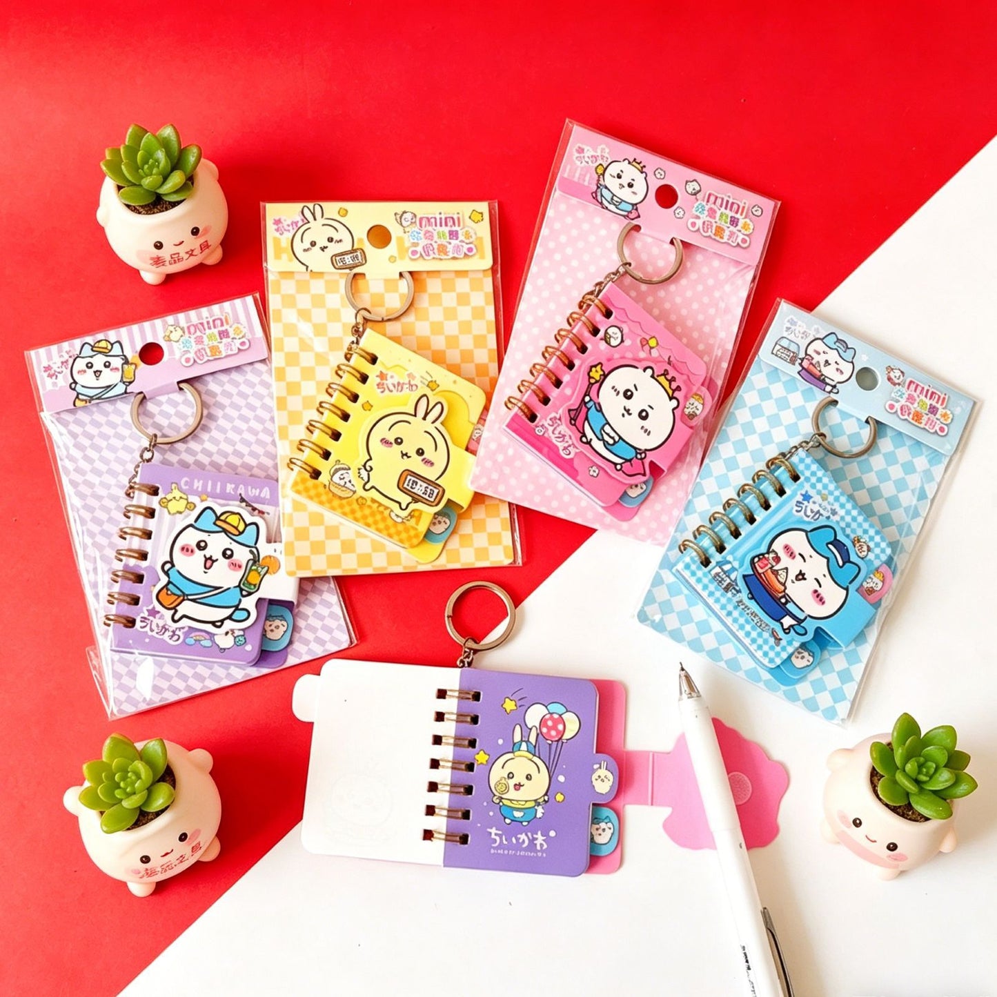 Chiikawa Mini Spiral Notebook Keychain – Cute Pocket Memo Book