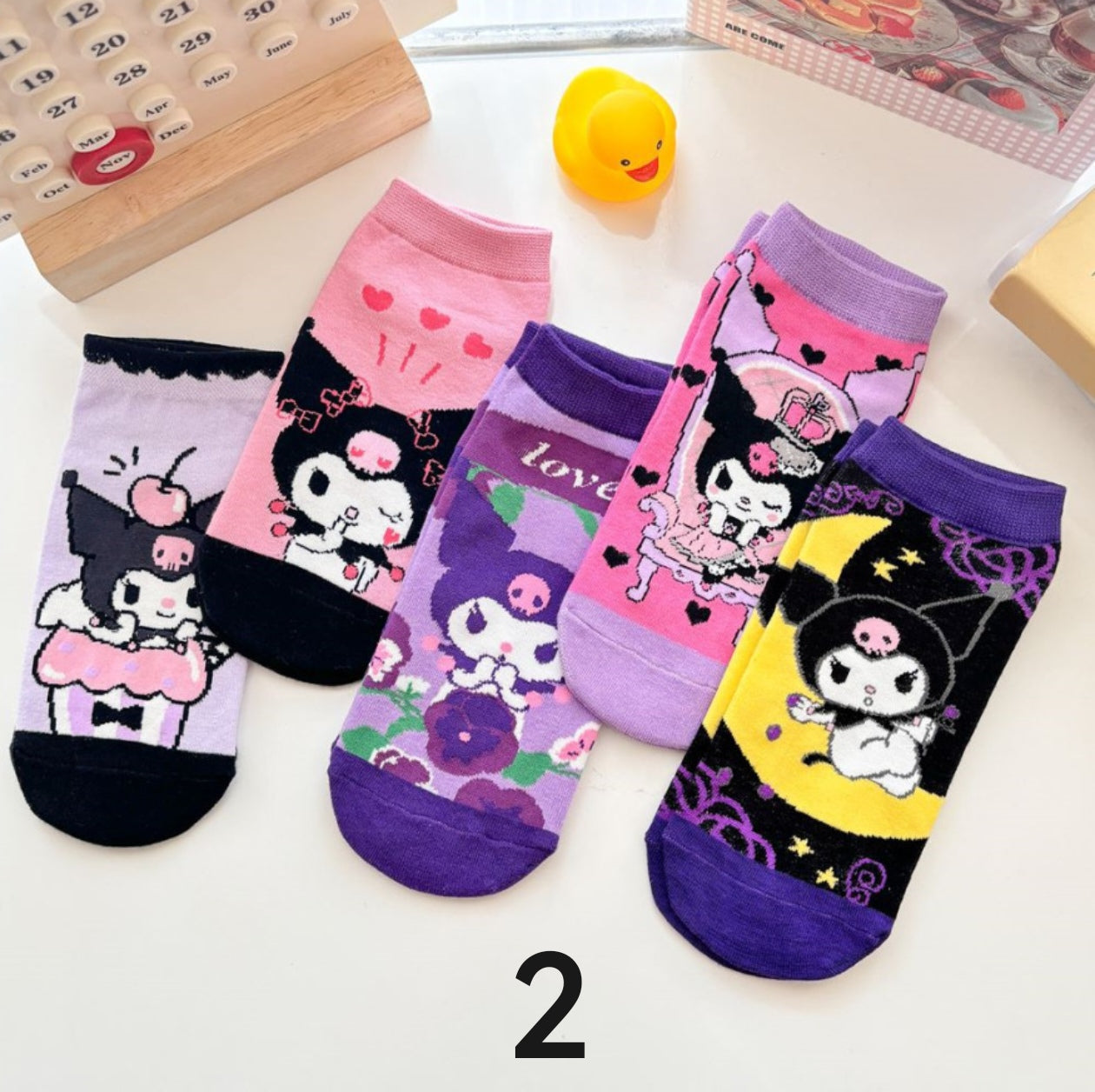 Kuromi Characters Casual Socks- 3 Styles