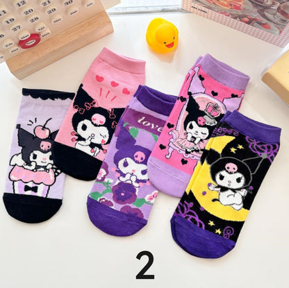 Kuromi Characters Casual Socks- 3 Styles