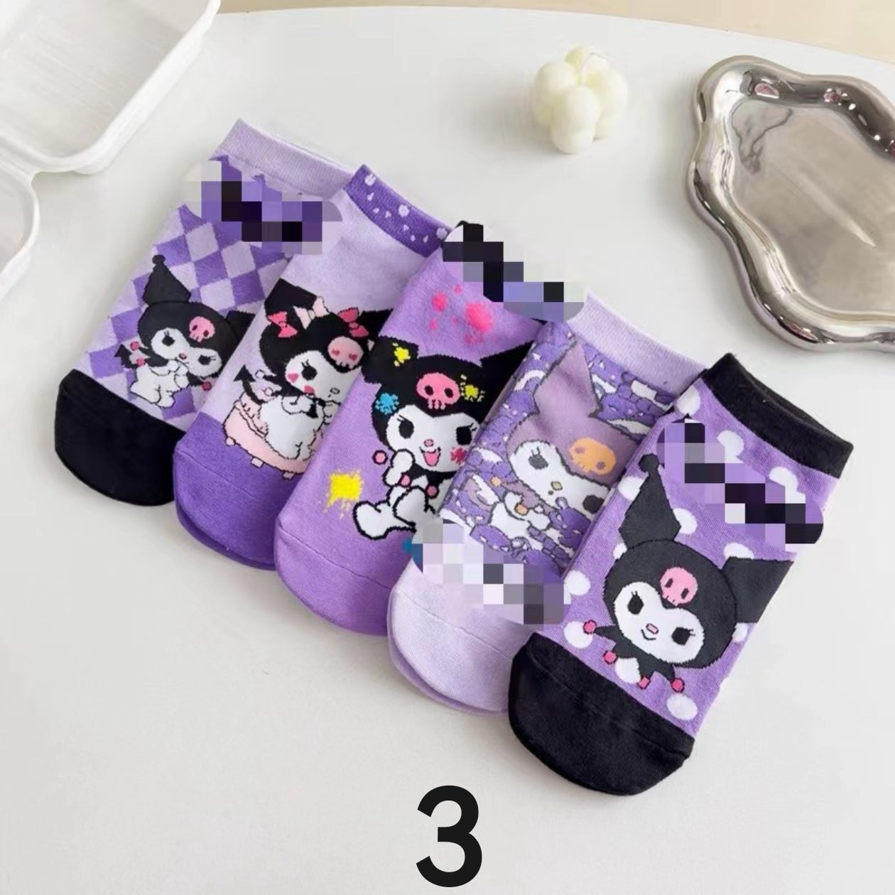 Kuromi Characters Casual Socks- 3 Styles