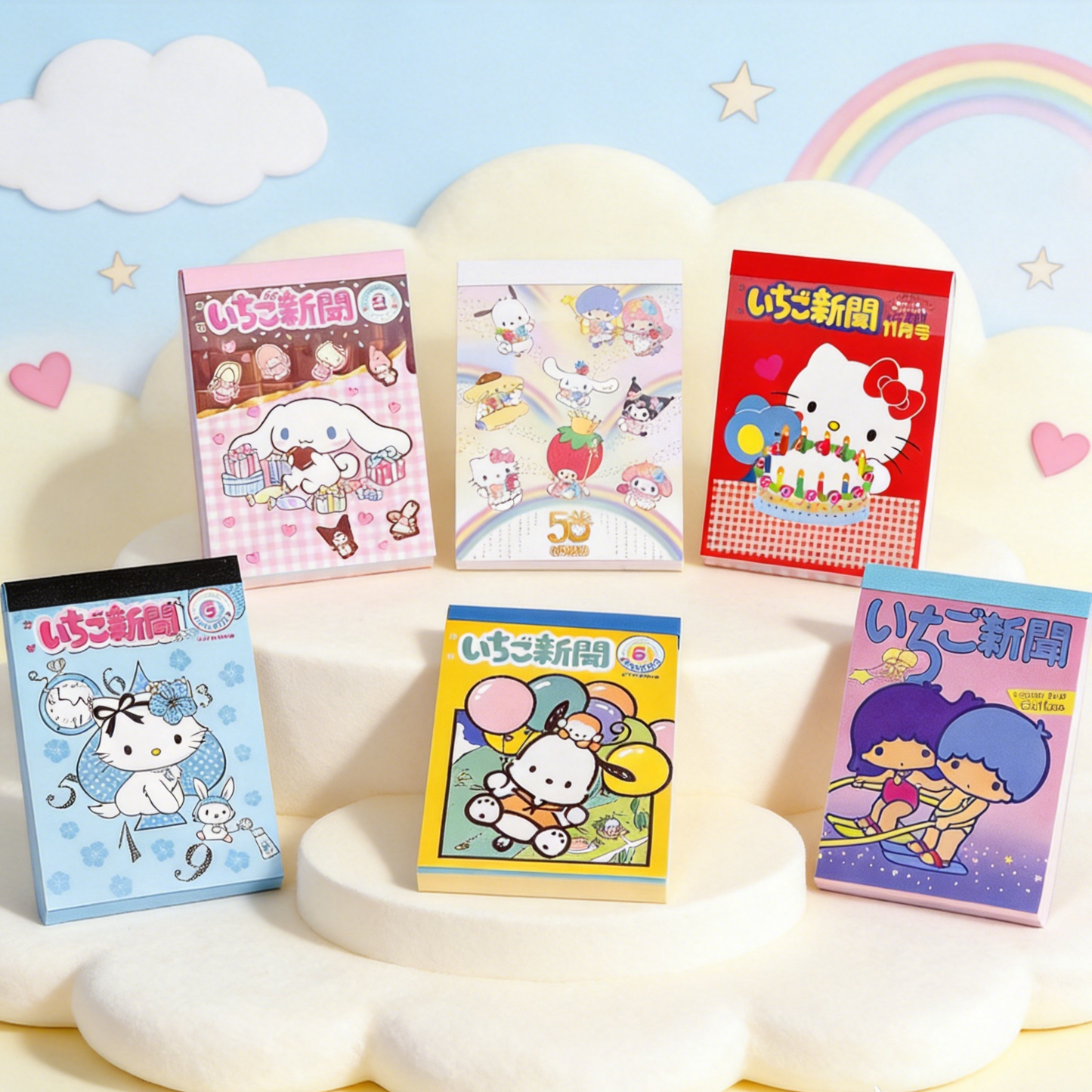 Sanrio Characters Memo Pad - Strawberry News